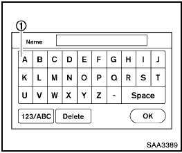 Inputting characters: