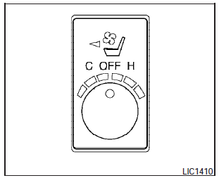 The climate controlled seat warms up or cools