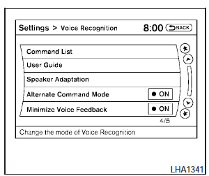 6. Alternate Command Mode is activated and