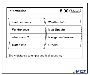 1. Press the INFO button on the instrument