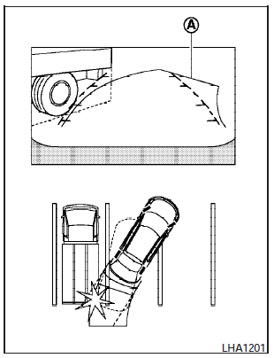 Backing up near a projecting object