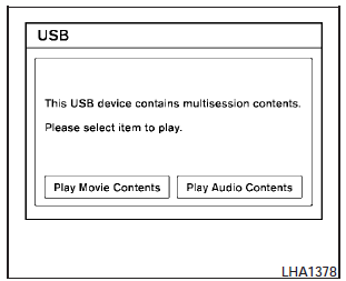 Connecting a device to the USB input