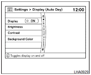 Display settings