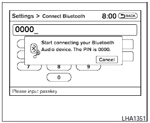 5. Initiate pairing from the Bluetooth device.
