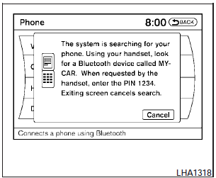 4. When a PIN code appears on the screen,