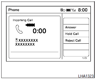 When you hear a phone ring, the display will