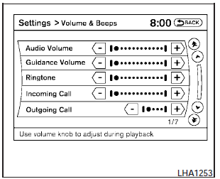Adjusting the incoming or outgoing call volume