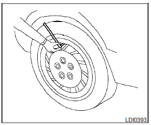 Checking tire pressure