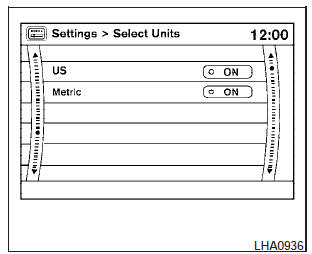 Select Units: