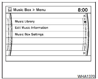 Music Box menu