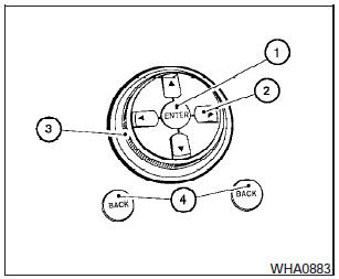 Use the NISSAN controller to choose an item on