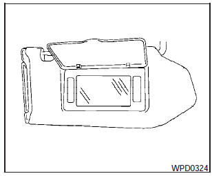 To access the vanity mirror, pull the sun visor