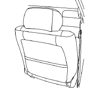 The seatback pockets are located on the back of