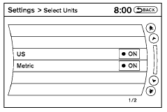 Select Units: