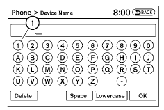 Inputting characters: