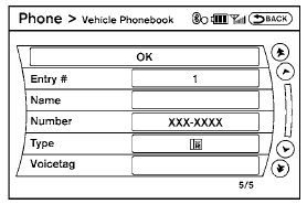 6. Select the “Voicetag” key to record a name