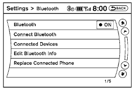 2. Select the “Connect Bluetooth” key.