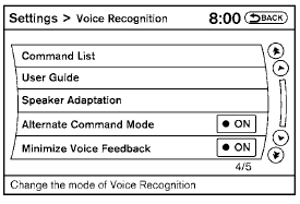 6. Alternate Command Mode is activated and