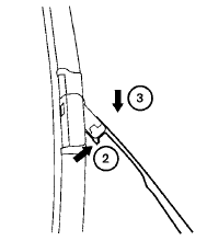 1. Lift the wiper arm away from the windshield.