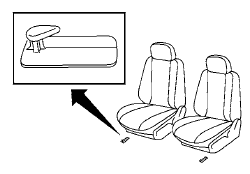 This vehicle includes a front floor mat bracket to