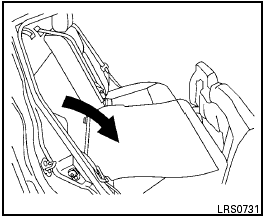 4. Fold down seatbacks. See “Interior trunk