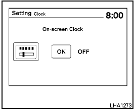 On-screen Clock: