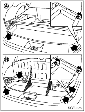 5. Remove the luggage floor box (Type A or B)