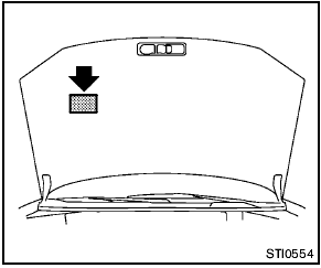 The emission control information label is attached