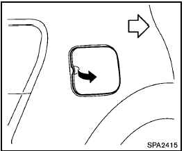 Opening the fuel-filler door