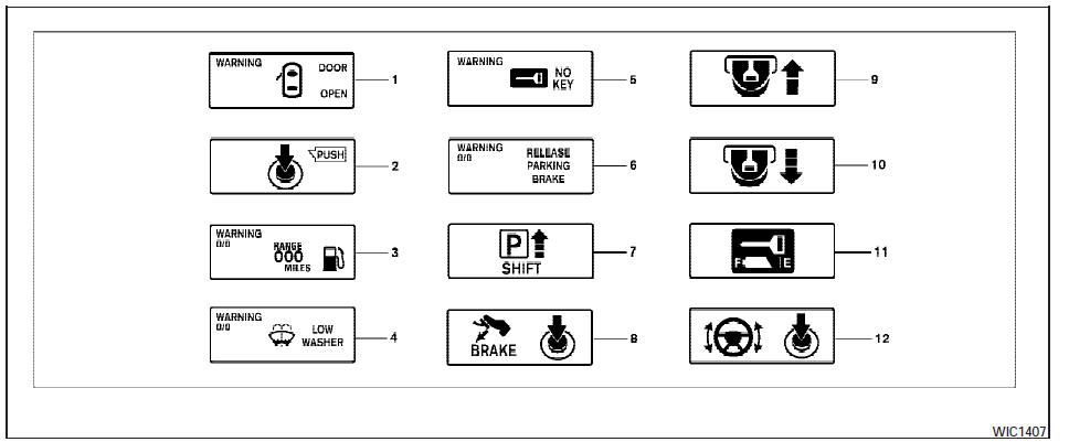 Vehicle information display warnings