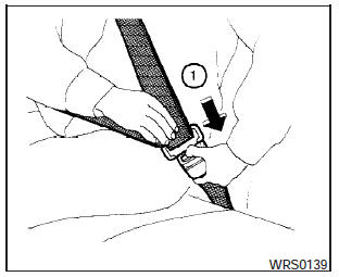 Unfastening the seat beltse