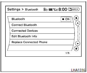 Bluetooth audio settings