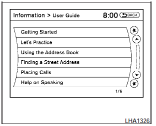 1. Press the INFO button on the instrument