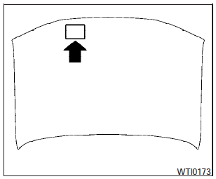 The emission control information label is attached