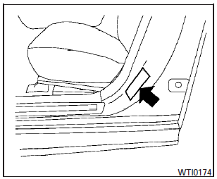 The cold tire pressure is shown on the Tire and