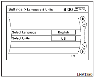 Language & Units: