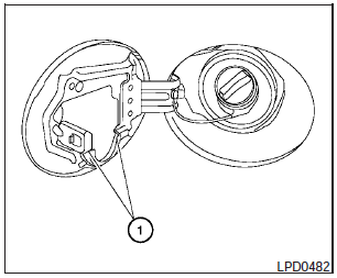 The fuel-filler cap is a ratcheting type. Turn the