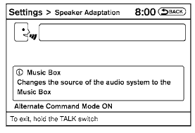 7. The system requests that you repeat a command